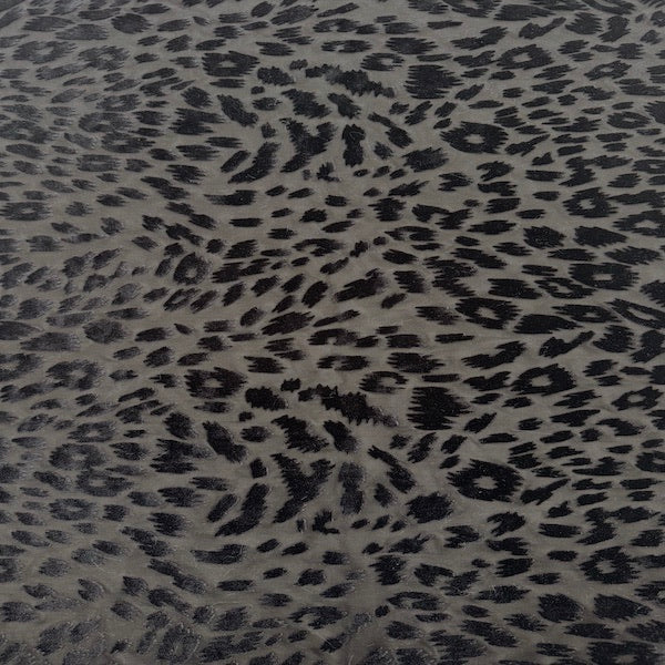Leopard print burnout stretch velvet fabric by the yard