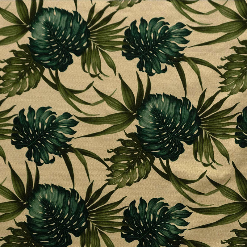 Monstera Leaf Dypsis Lutescens Fabric | Heavy Barkcloth