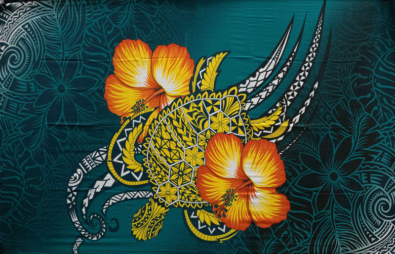 Hibiscus Turtle Tribal Assortment Polyester Sarong | Islands Fabric
