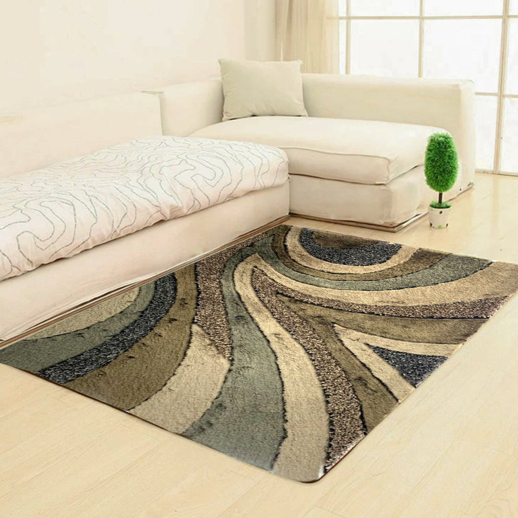 Geometric Shag Thick Design Area Rug