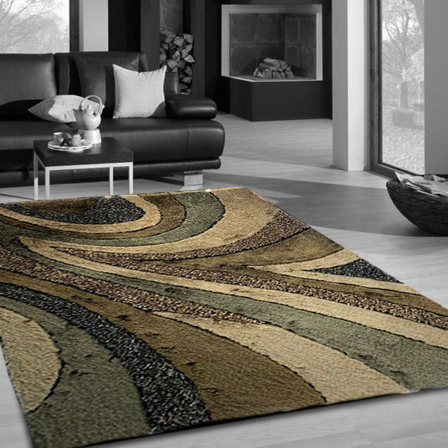 Geometric Shag Thick Design Area Rug