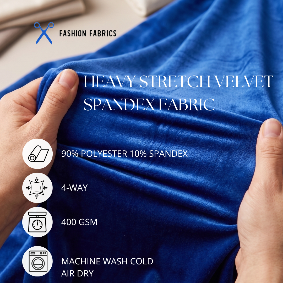 Heavy Stretch Velvet Spandex Fabric