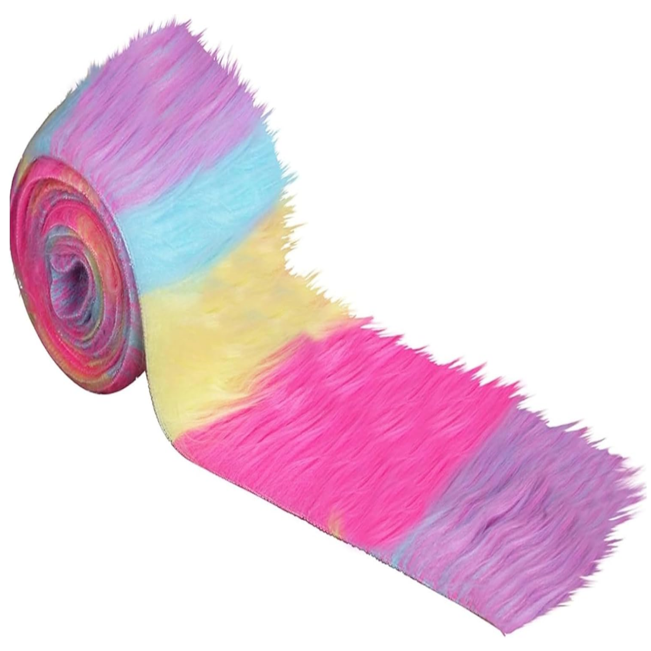 Mohair Faux Fur Fabric Strips Pre Cut Trim Ribbon Pack of 2
