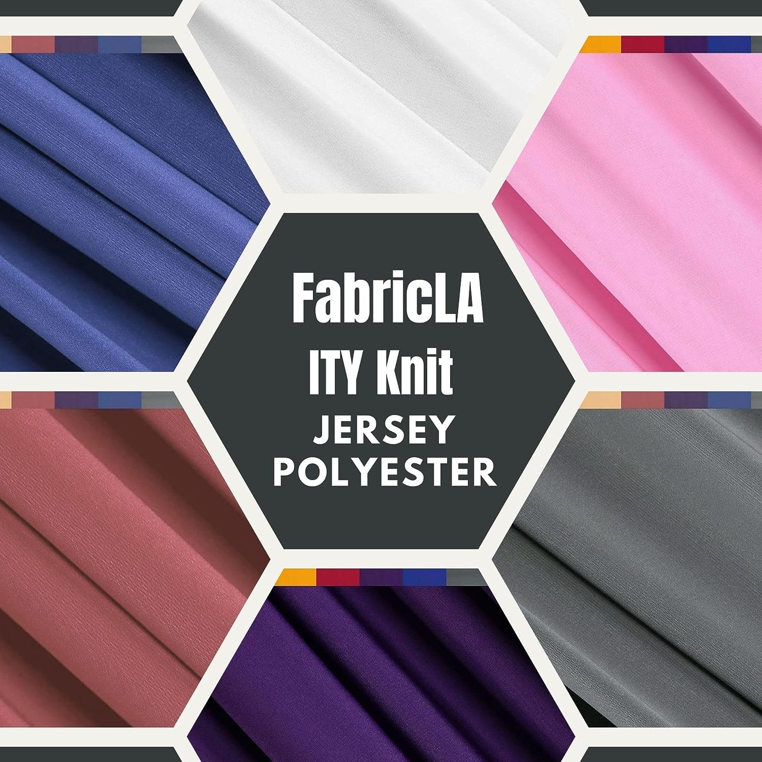 ITY Polyester Spandex Fabric | 60" Wide | Navy
