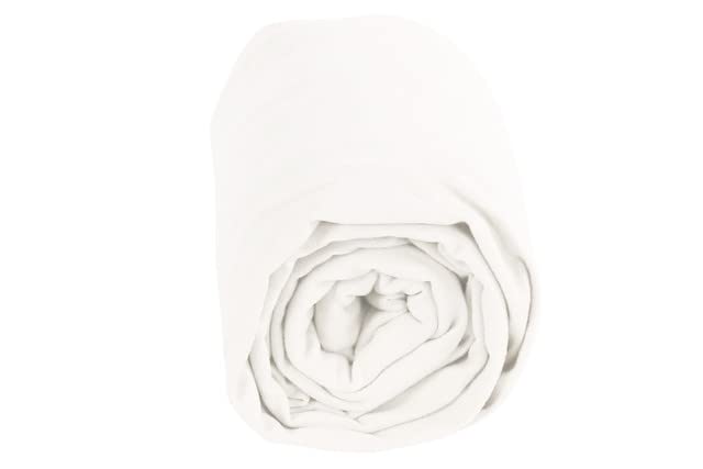 DTY Double Brushed Polyester Spandex Knit Fabric | Ivory