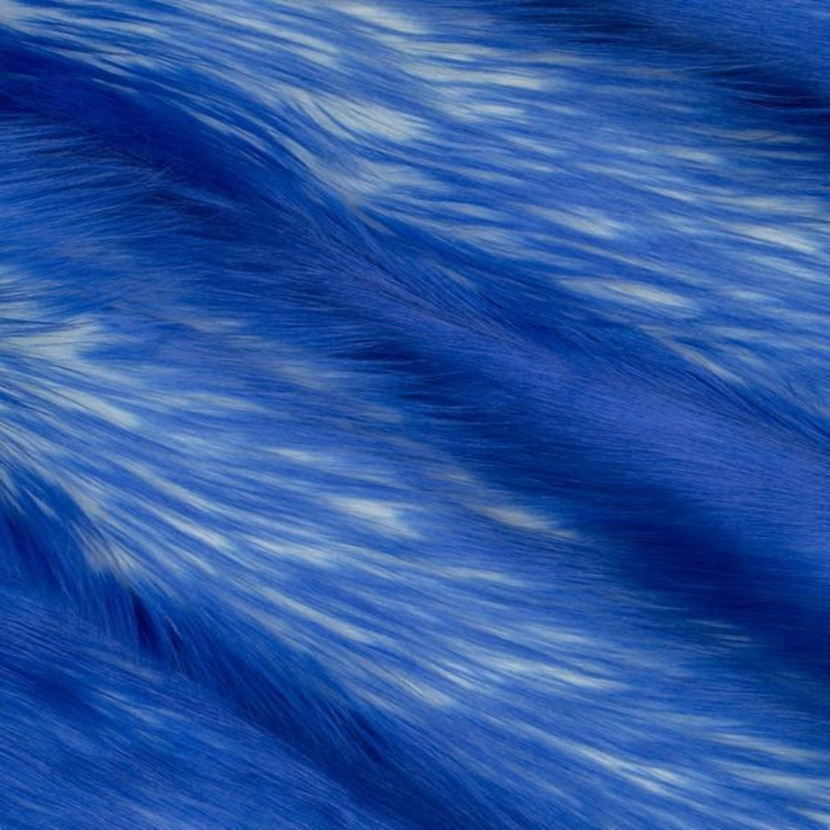 Snow Luxury Two Tone Shaggy Faux Fur Fabric