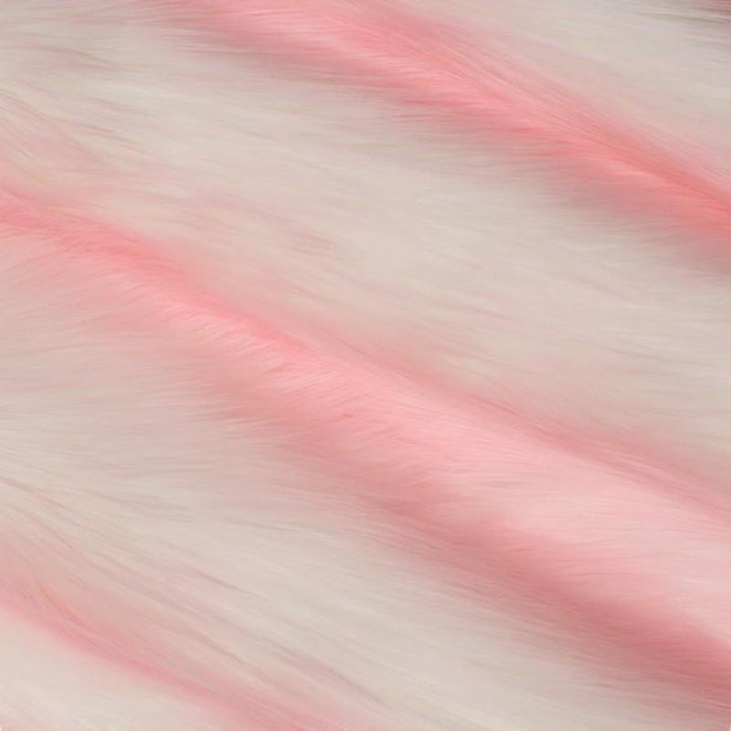 Snow Luxury Two Tone Shaggy Faux Fur Fabric