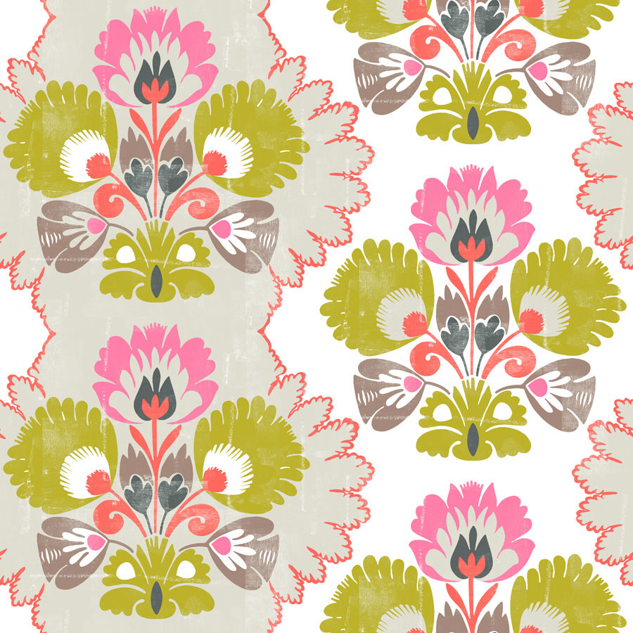 Floral Damask Fabric