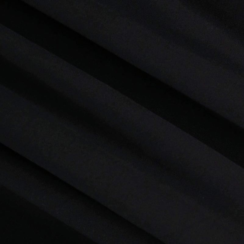 DTY Double Brushed Poly Spandex Knit Fabric – Black