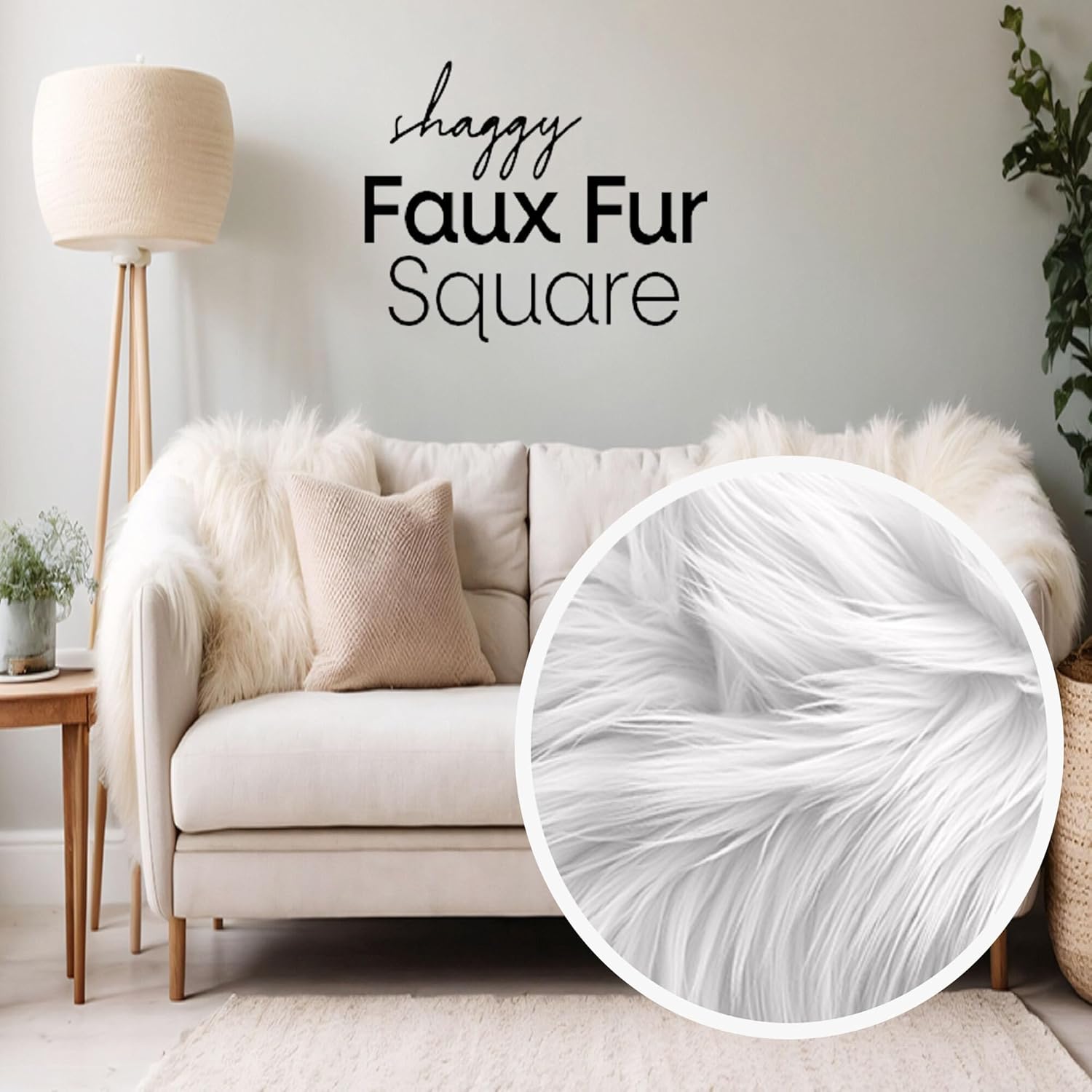Faux Fur Fabric Squares | Chocolate