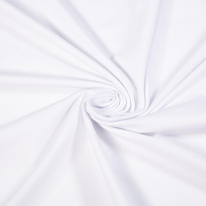 Cotton Spandex Jersey Knit Fabric – 12oz White Soft Stretchy & Durable