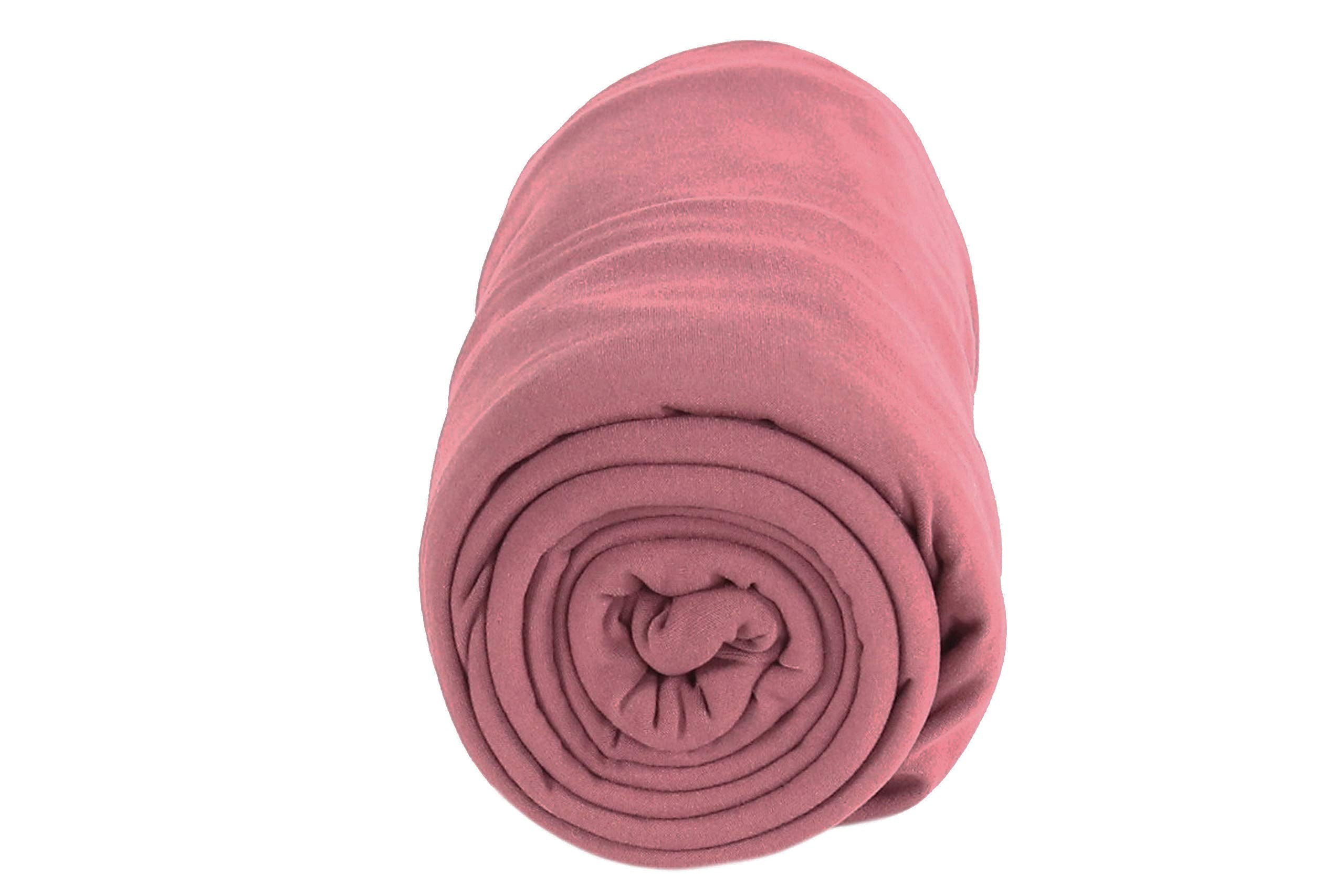 DTY Double Brushed Polyester Spandex Knit Fabric | Mauve