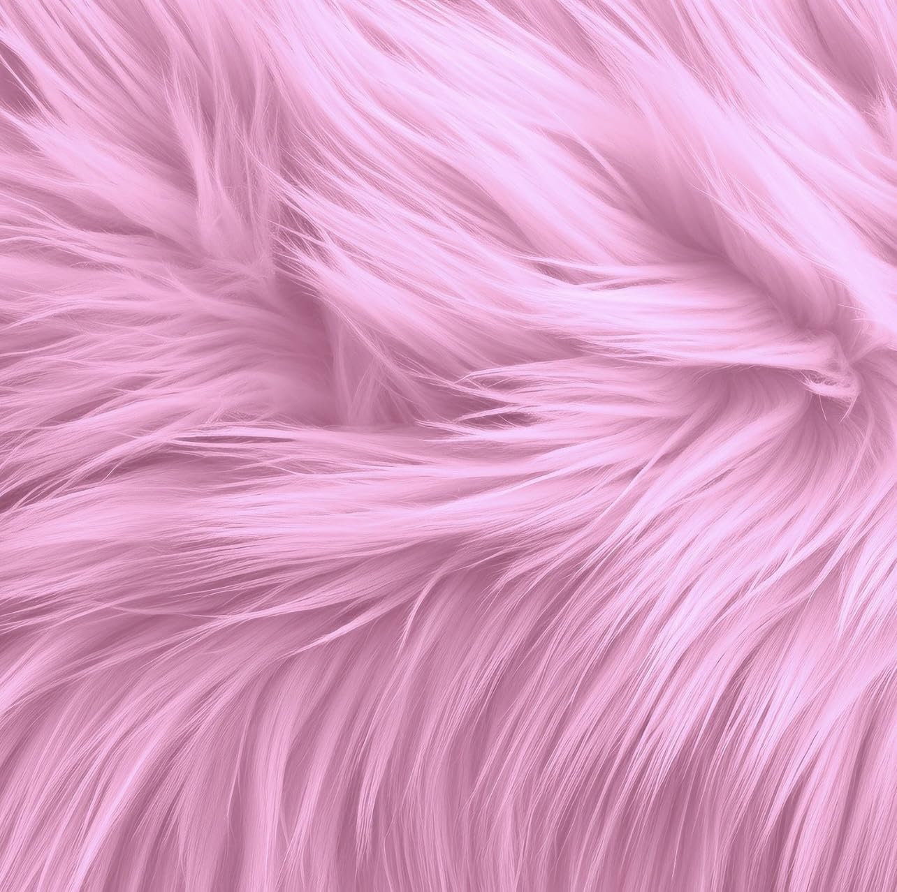 Faux Fur Fabric by the Yard – Shaggy Plush Long Pile, 60" Wide
