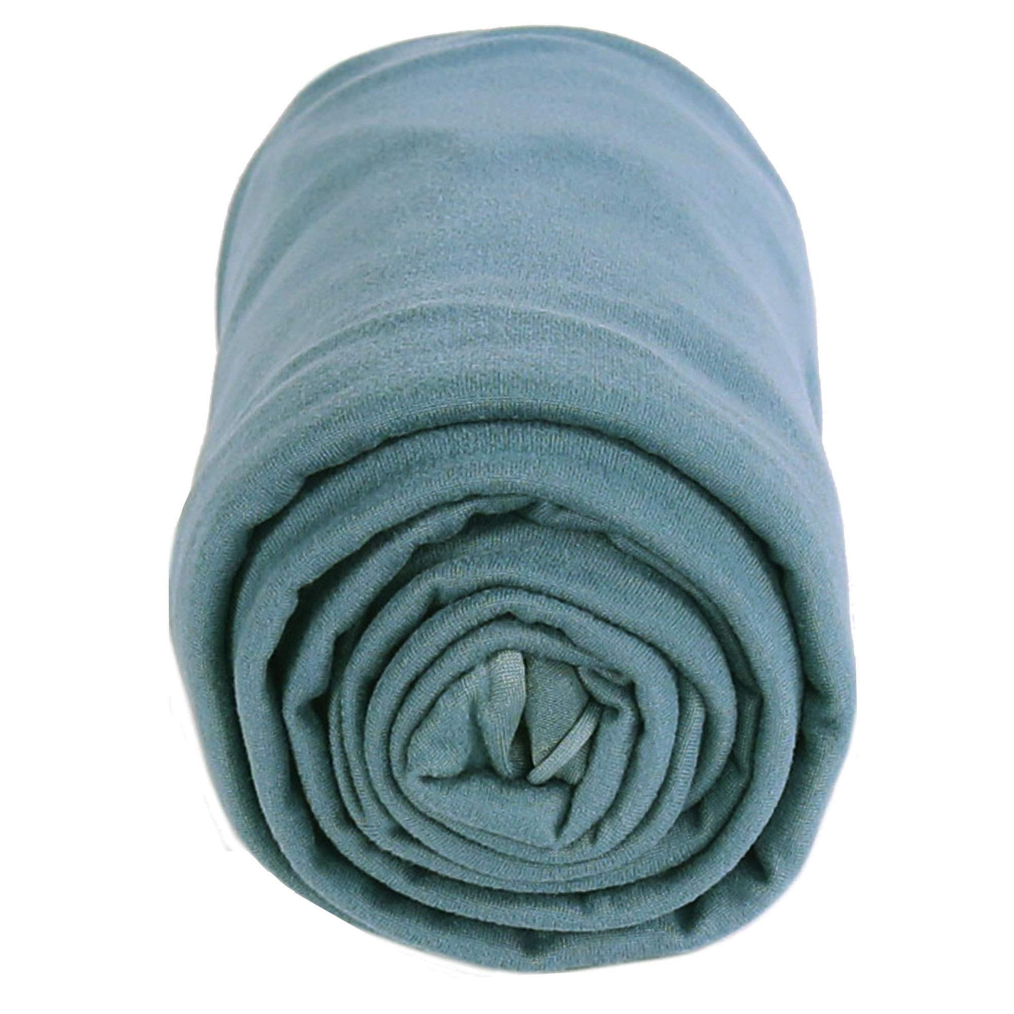 DTY Double Brushed Polyester Spandex Knit Fabric | Slate