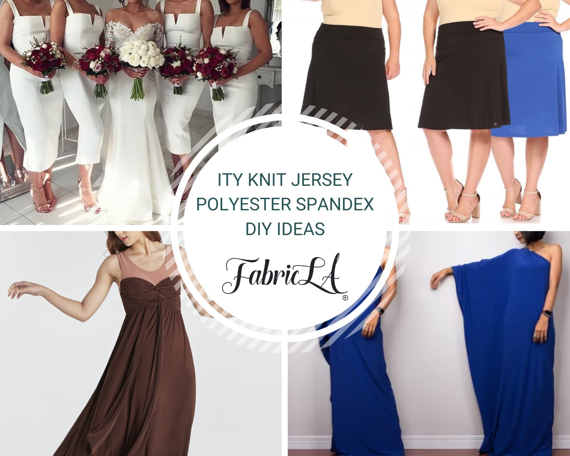 ITY Polyester Spandex Fabric | 60" Wide | Black