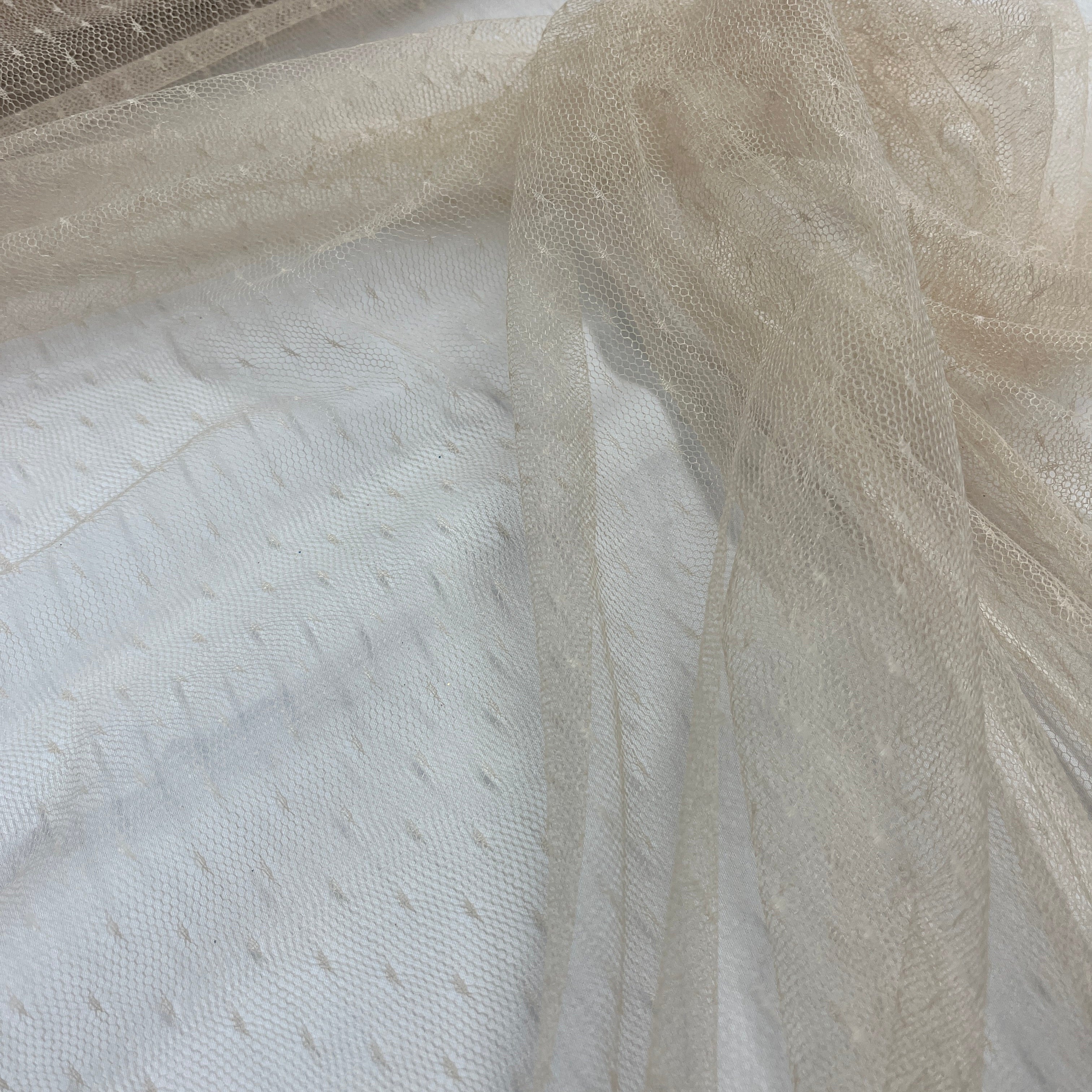 2-Way Stretch Dots Point Net Mesh Fabric | Lace USA - N160