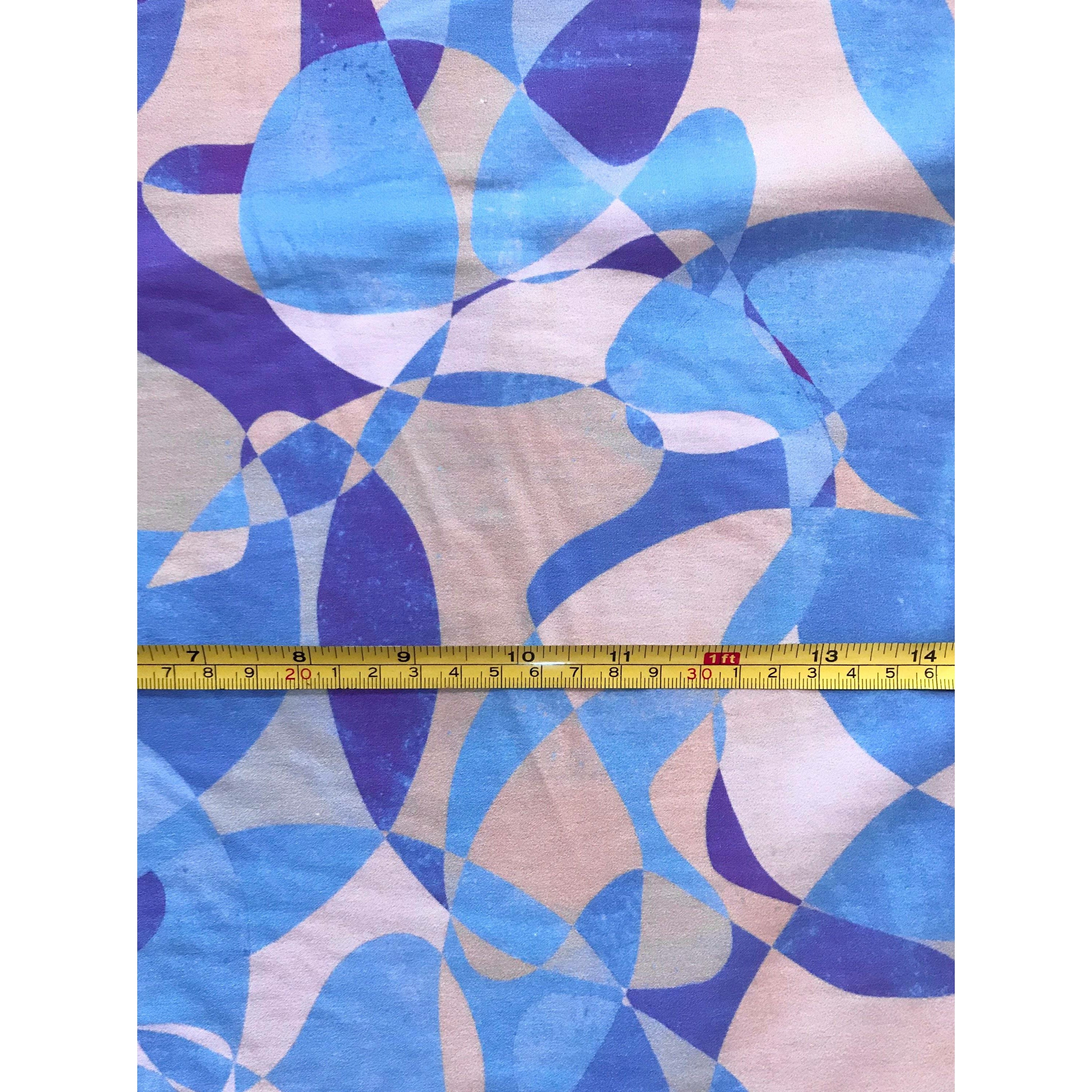 African Print Fabric/ Ankara (58” Wide)- Blue, Purple, Taupe "Chiasoka" Per Yard