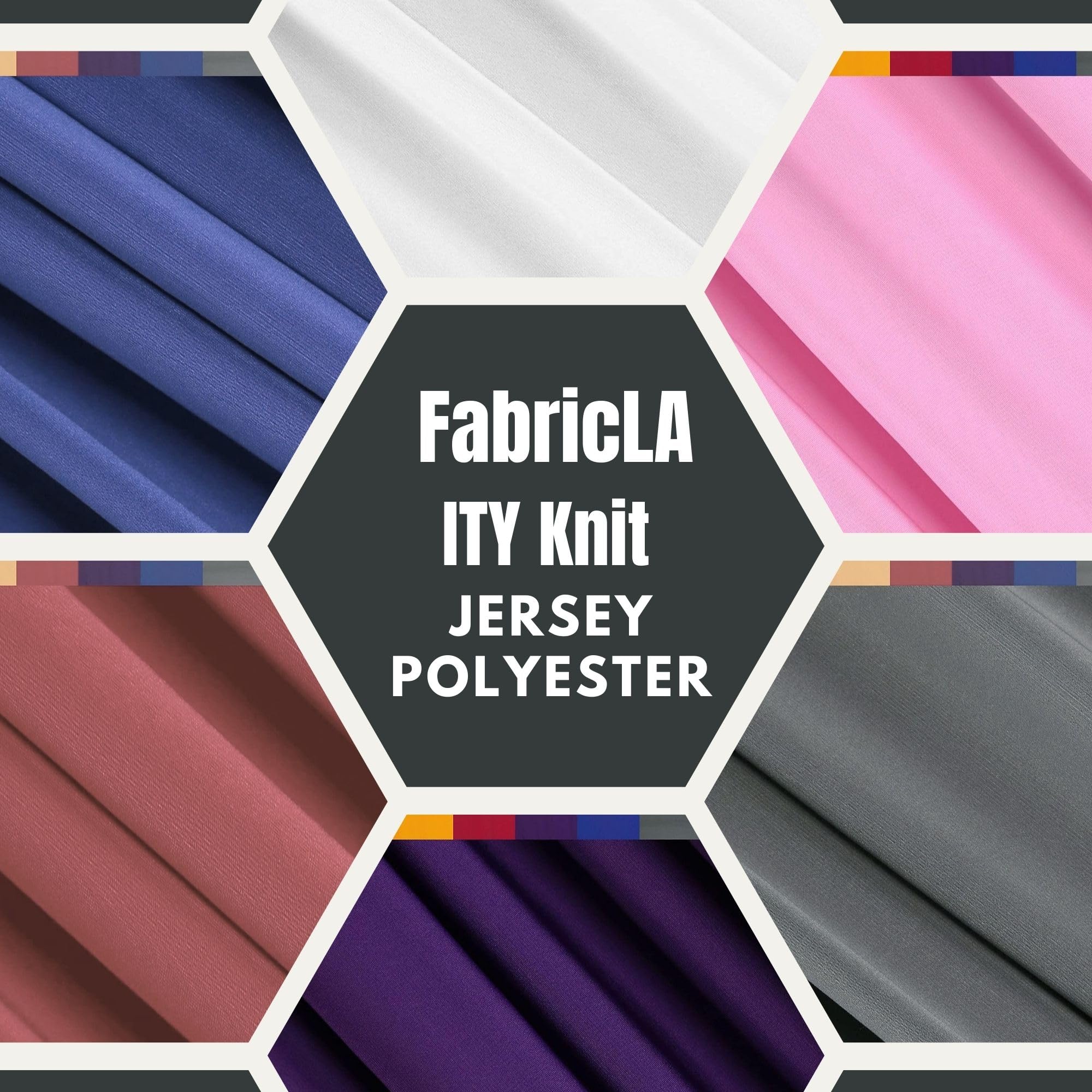 ITY Polyester Spandex Fabric | 60" Wide | Purple