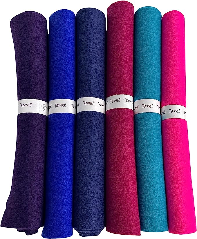 Craft Felt Rolls 6 Pcs – 12x18 Color Visions Acrylic Felt | Precut