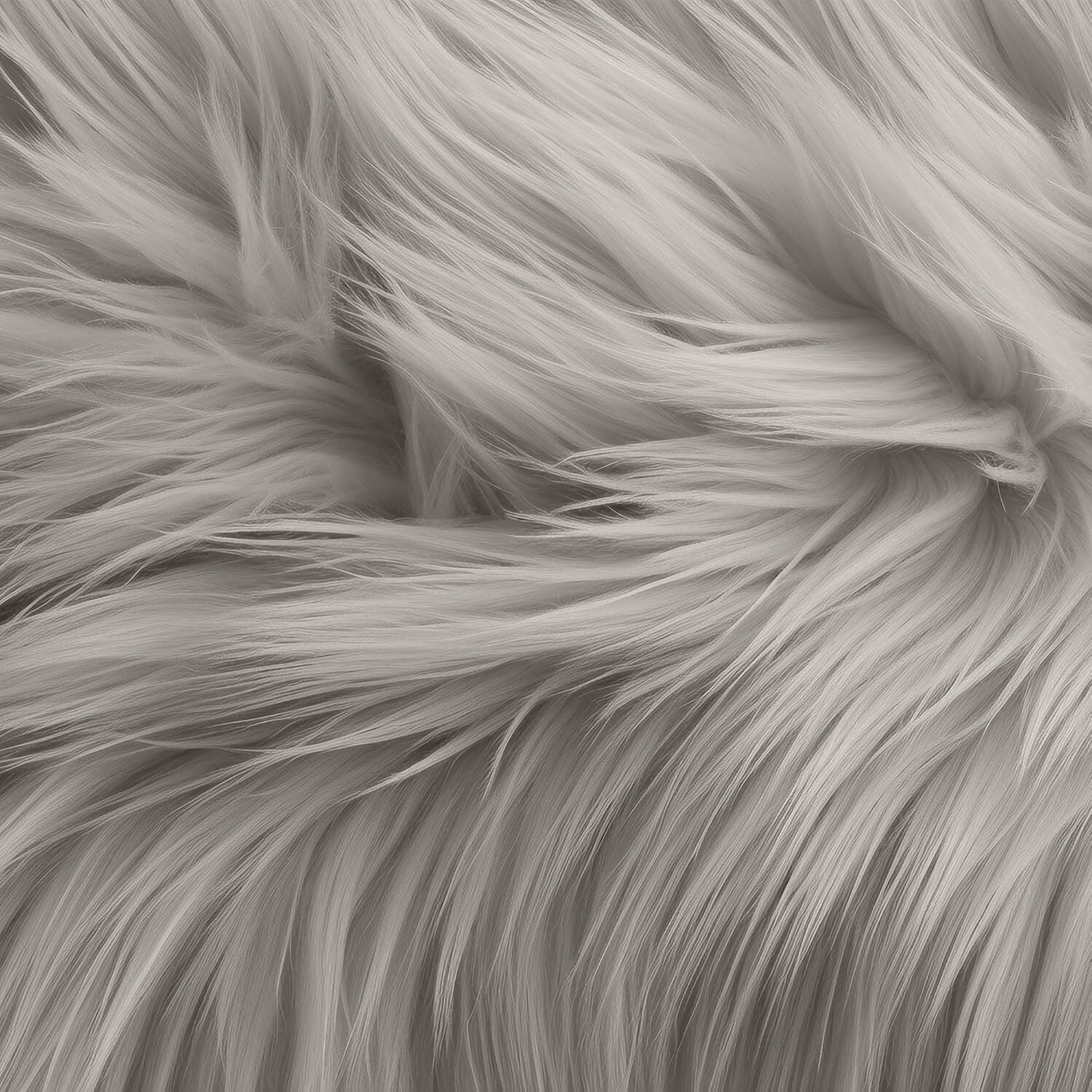 Faux Fur Fabric by the Yard – Shaggy Plush Long Pile, 60" Wide