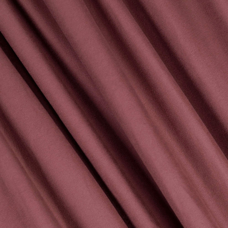DTY Double Brushed Polyester Spandex Knit Fabric | Mauve