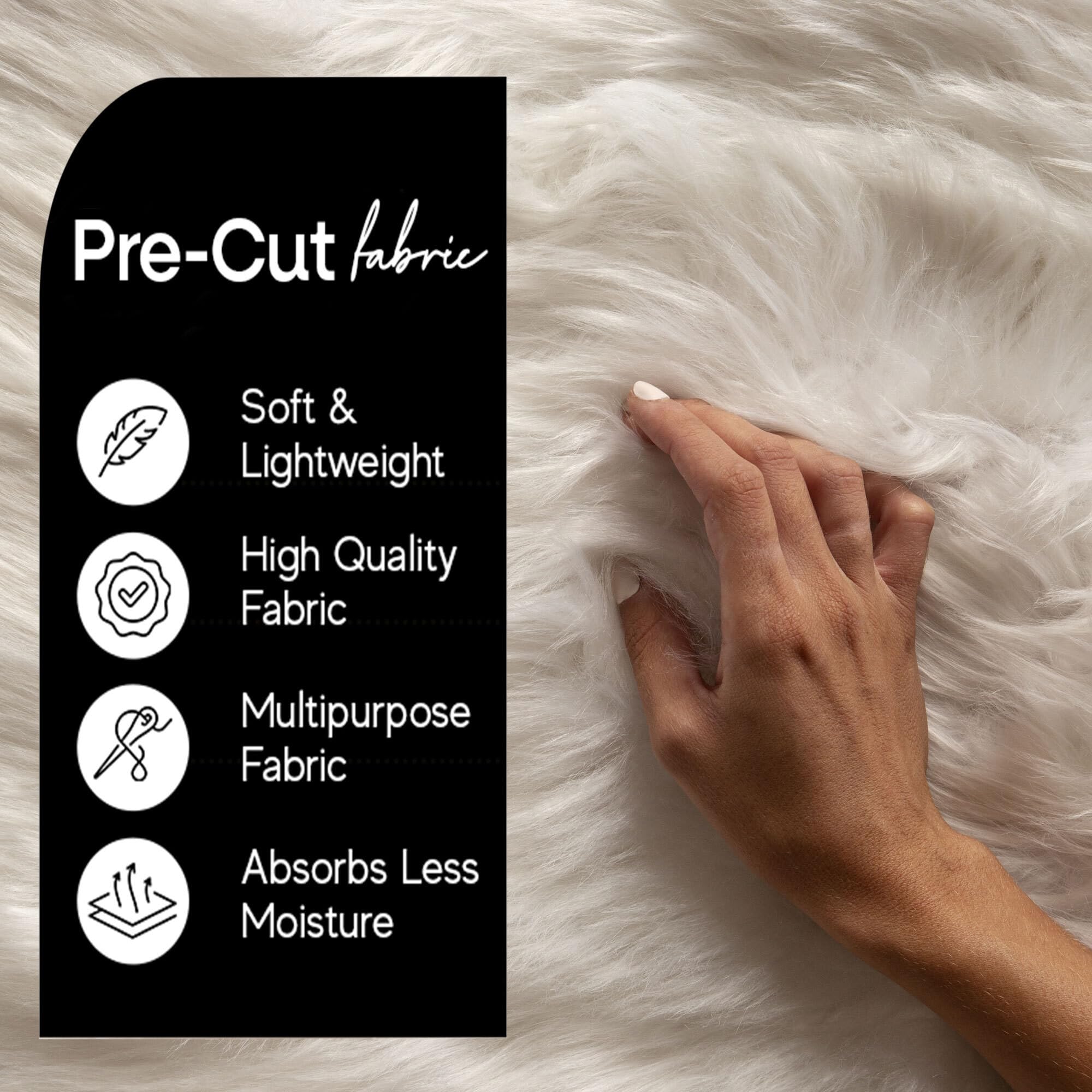 Faux Fur Fabric Squares | Chocolate
