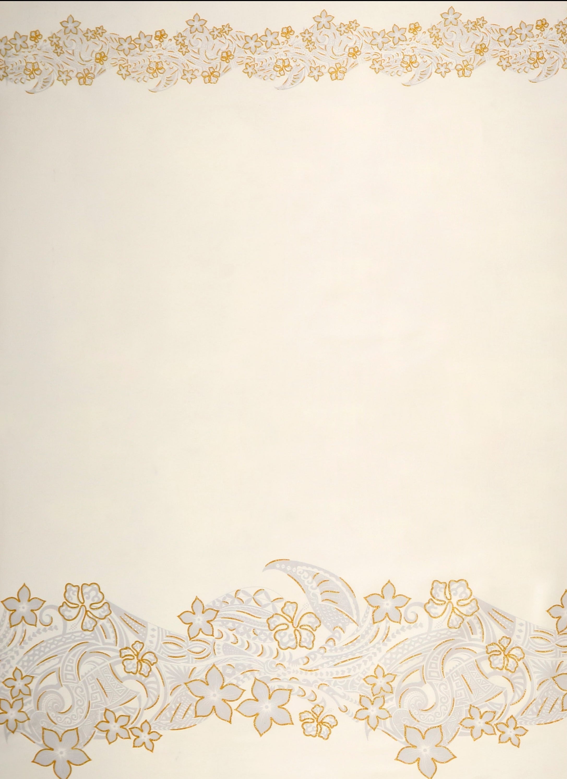 Tiare Hibiscus Double Border Fabric | Polyester