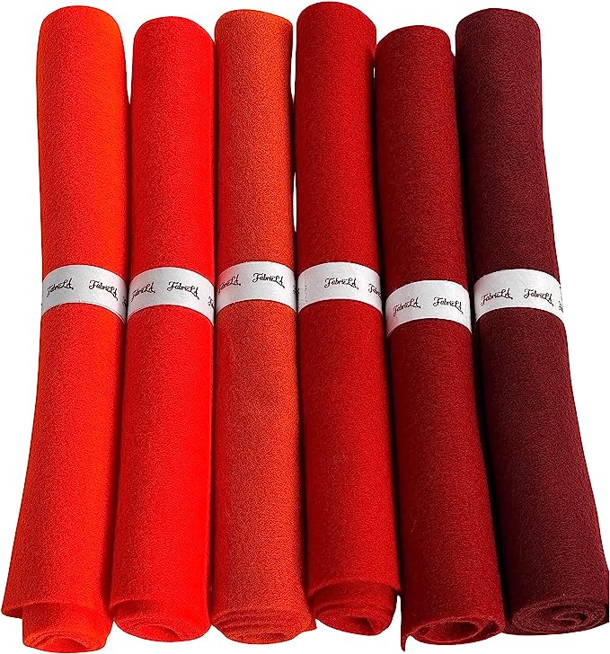 Craft Felt Sheets 6 Pcs – 12x18 Autumn Colors Acrylic Felt Rolls