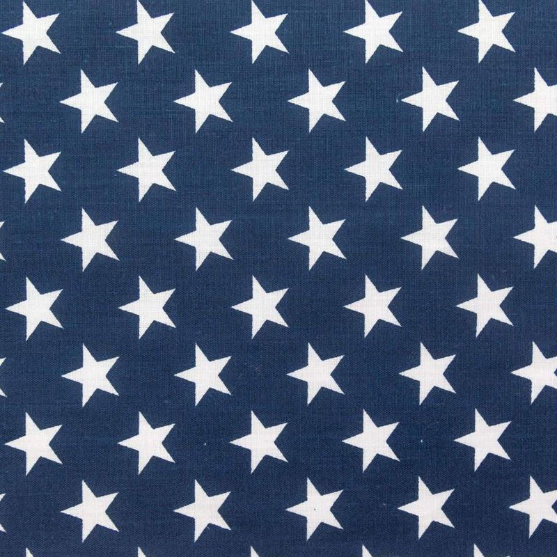 Patriotic Star Print Poly Cotton Fabric