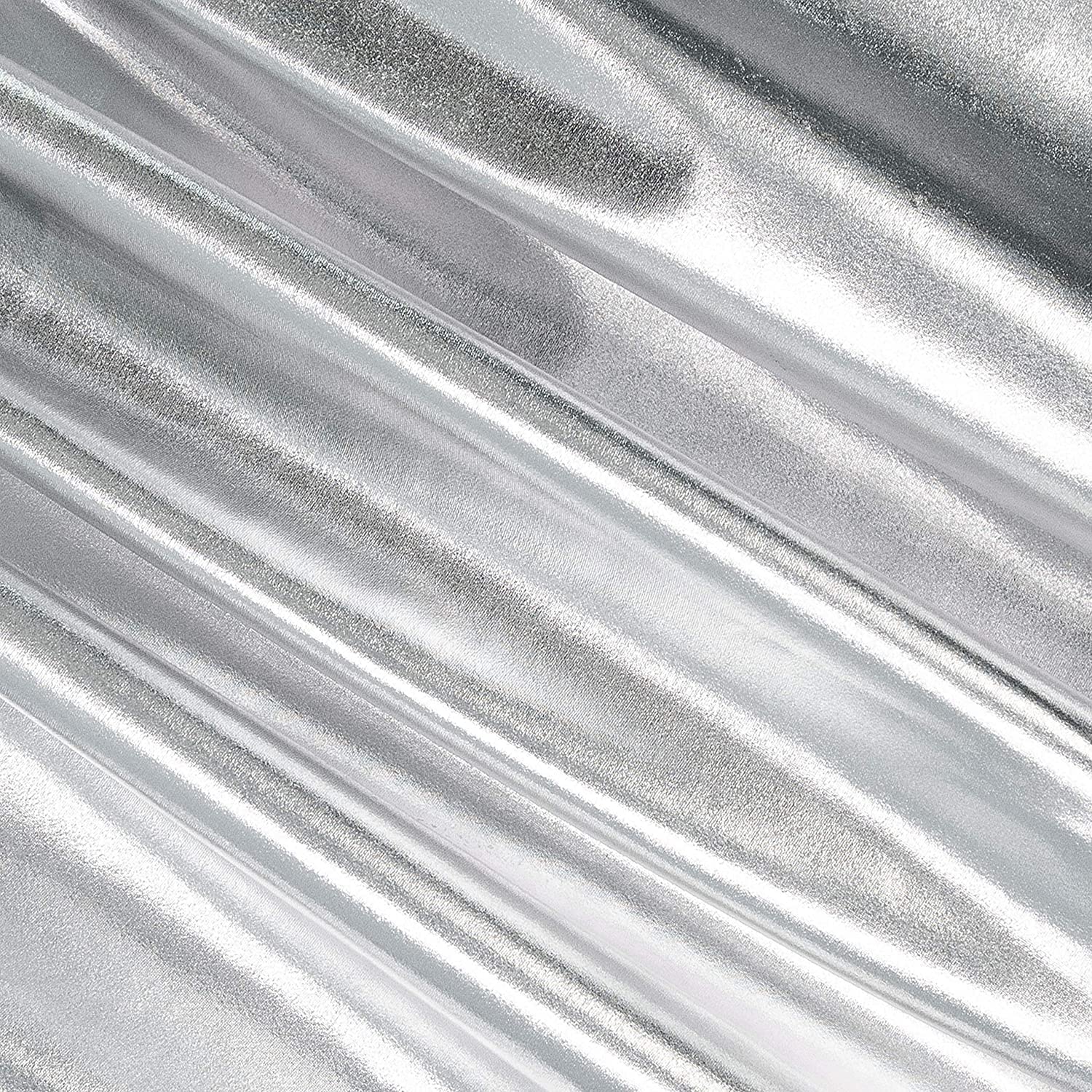 Foil Spandex Fabric – Metallic Lame 4-Way Stretch Knit by the Yard