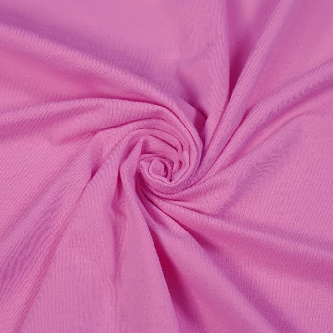 Cotton Spandex Jersey Knit Fabric | Hot Pink | 12oz