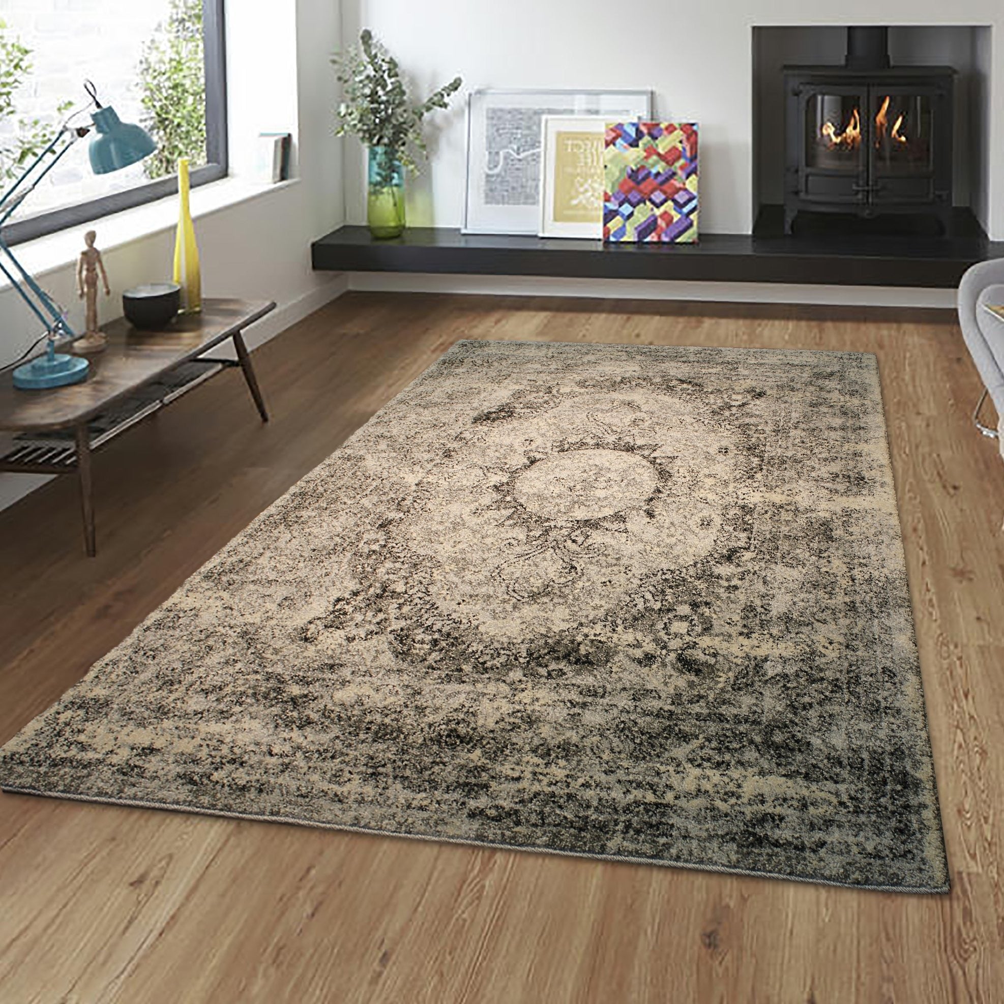 Luxuriously Durable Plush Vintage Inspired Boho Area Rug