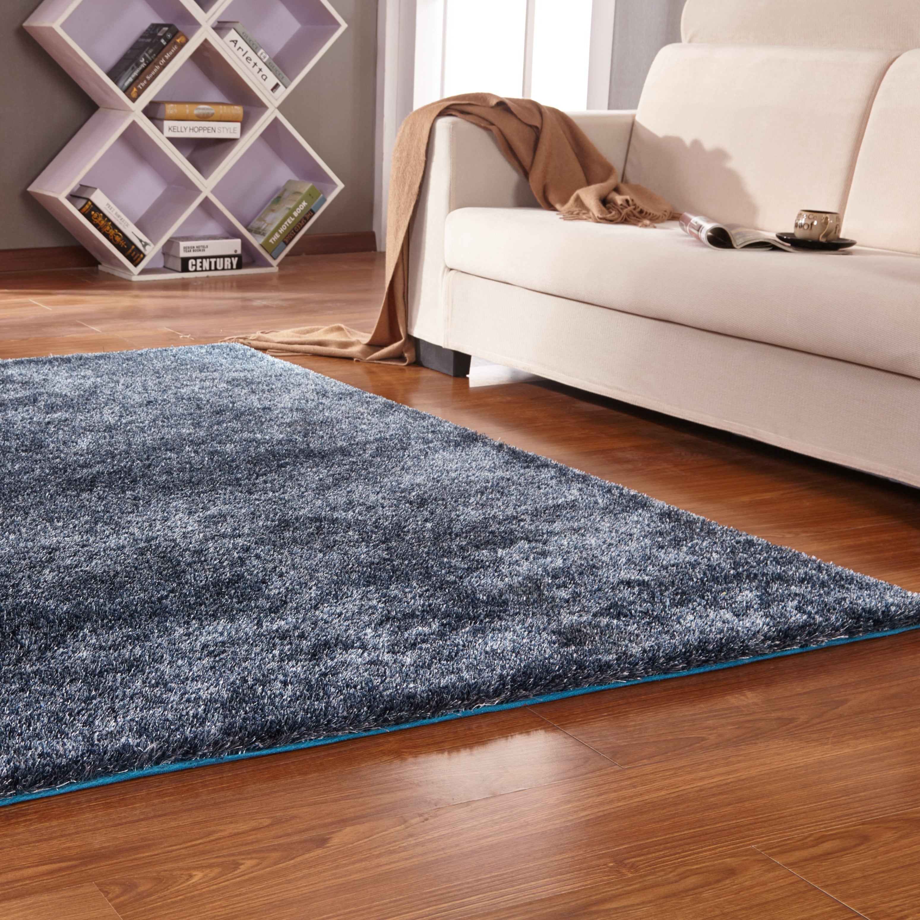 Soft Vibrant Shimmery Cozy Fluffy Plush Shag Area Rug/Carpet - Amore Collection