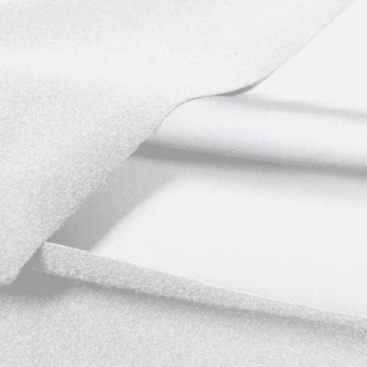 Brushed Polyester Spandex Tricot with DWR | White (PFP)