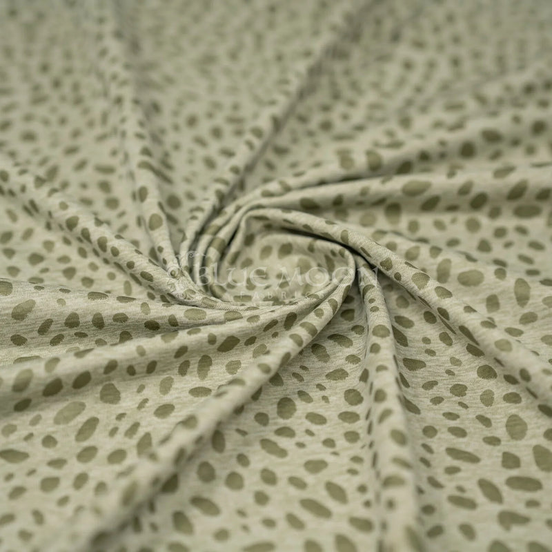 Abstract Animal Foiled EcoDelish Double Peached Melange Fabric