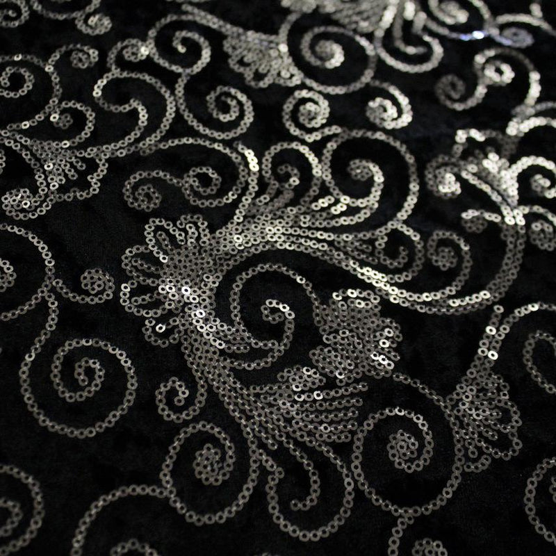 Aria Stretch Velvet Sequin Fabric | Blue Moon Fabrics