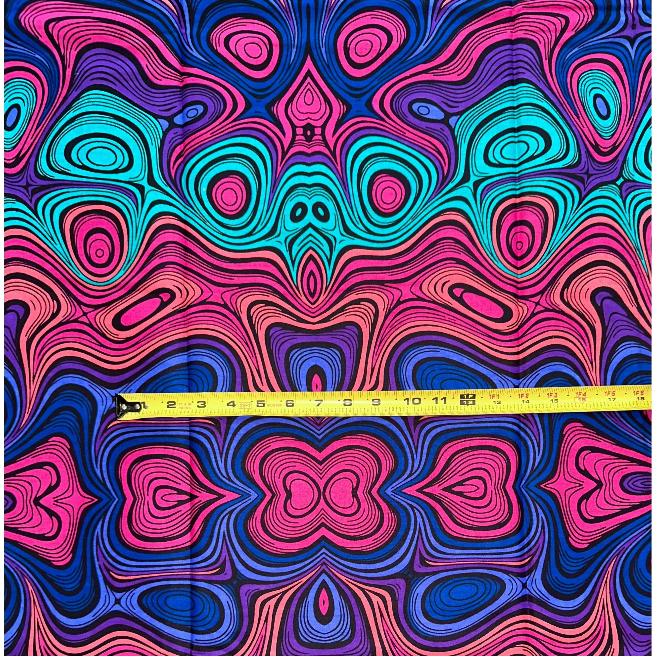 African Print Fabric/ Ankara - Pink, Purple, Turquoise, Blue 'Kilima Reverb' Design, YARD or WHOLESALE