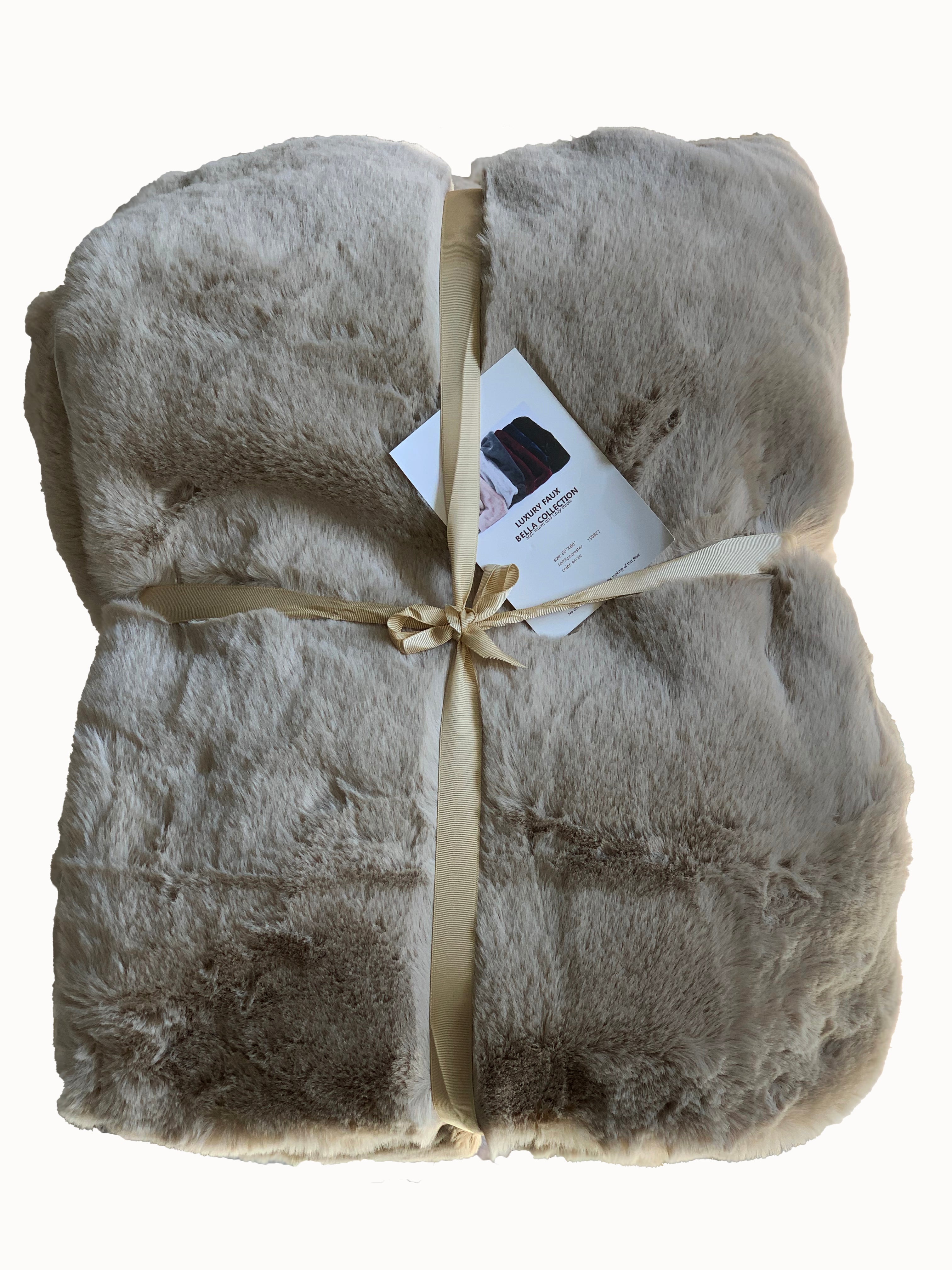 Bella Luxury Faux Fur Throw Blanket Collection