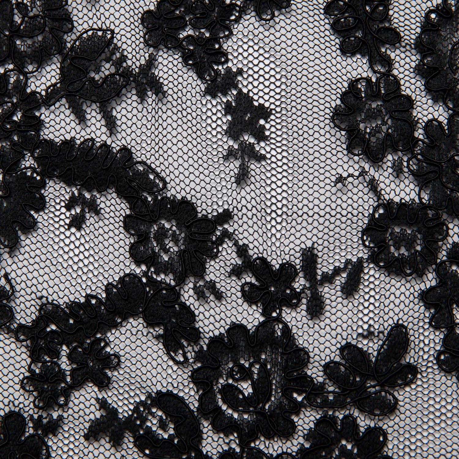 Re-Embroidered Lace Fabric with Cord and Extravagant Floral Design | Exquisite Fabric