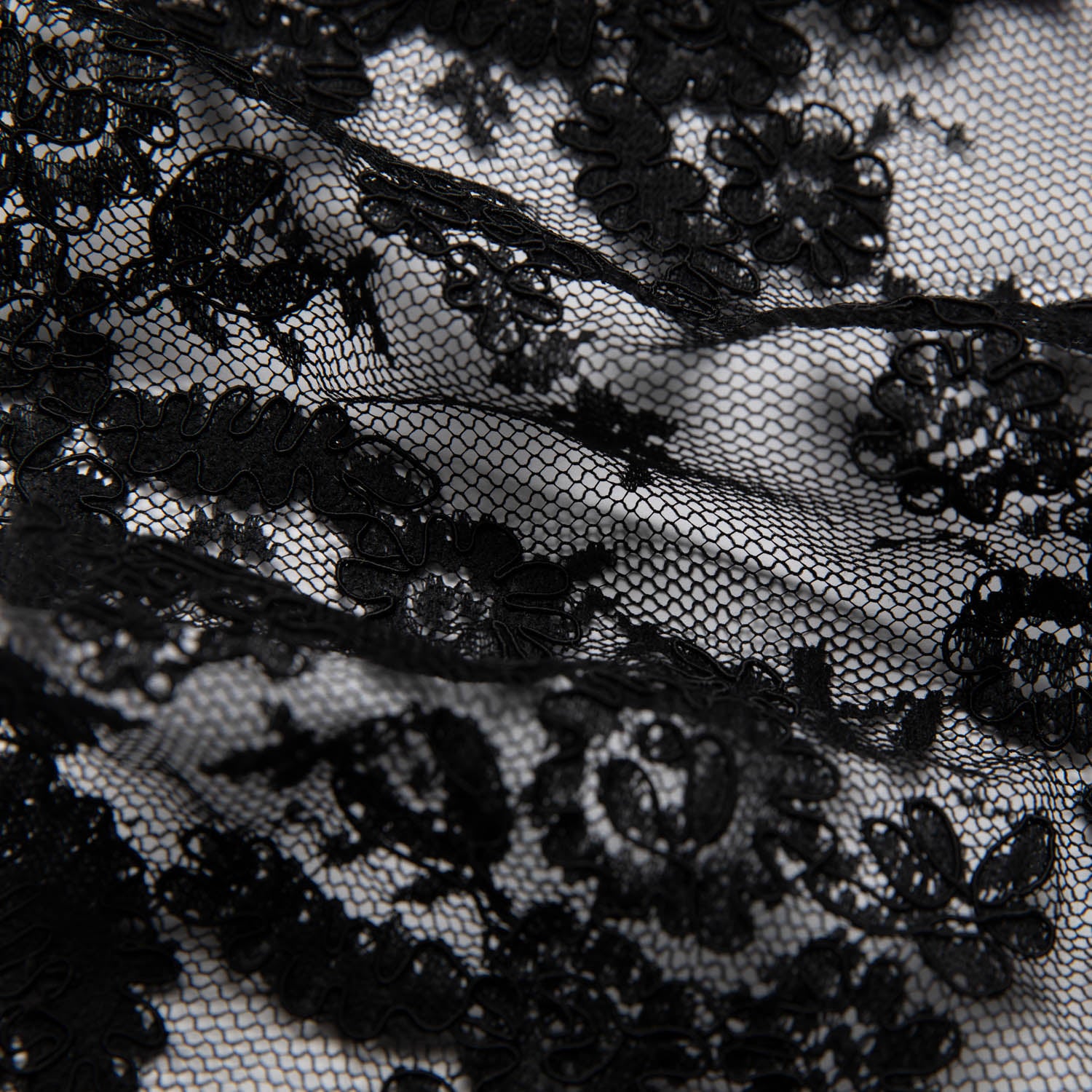 Re-Embroidered Lace Fabric with Cord and Extravagant Floral Design | Exquisite Fabric