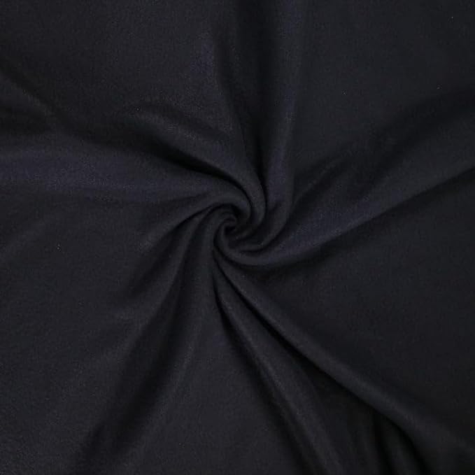 Anti-Pill Polar Fleece Fabric by the Yard – Black (60", 280 GSM)