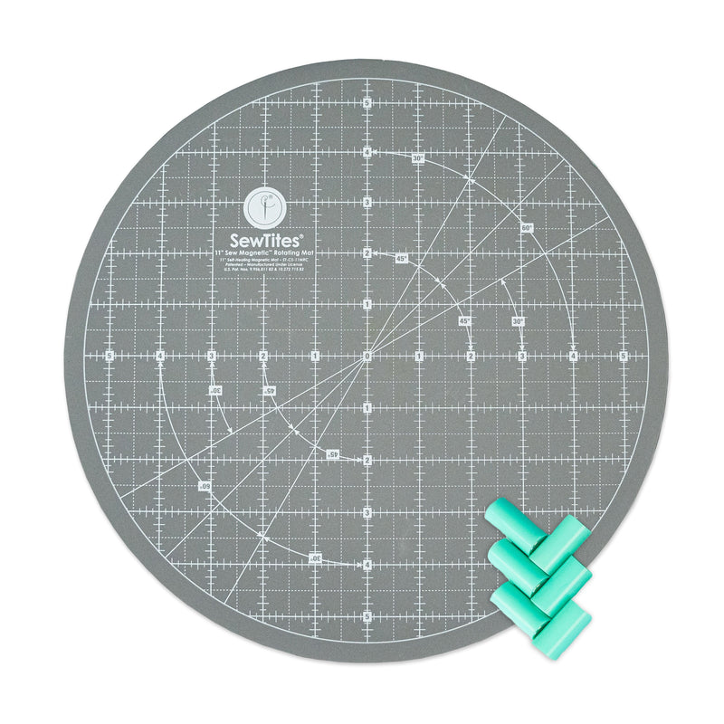 Sew Magnetic 11" Rotating Self-Healing Cutting Mat + 6 Boosters