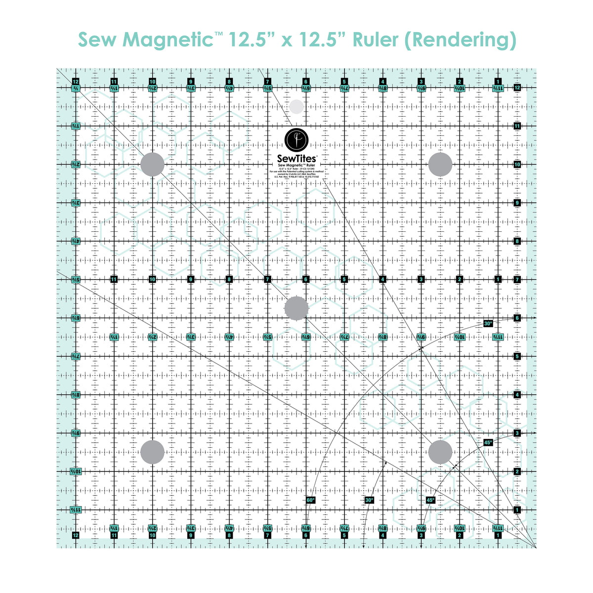 Sew Magnetic 12.5" x 12.5" Ruler
