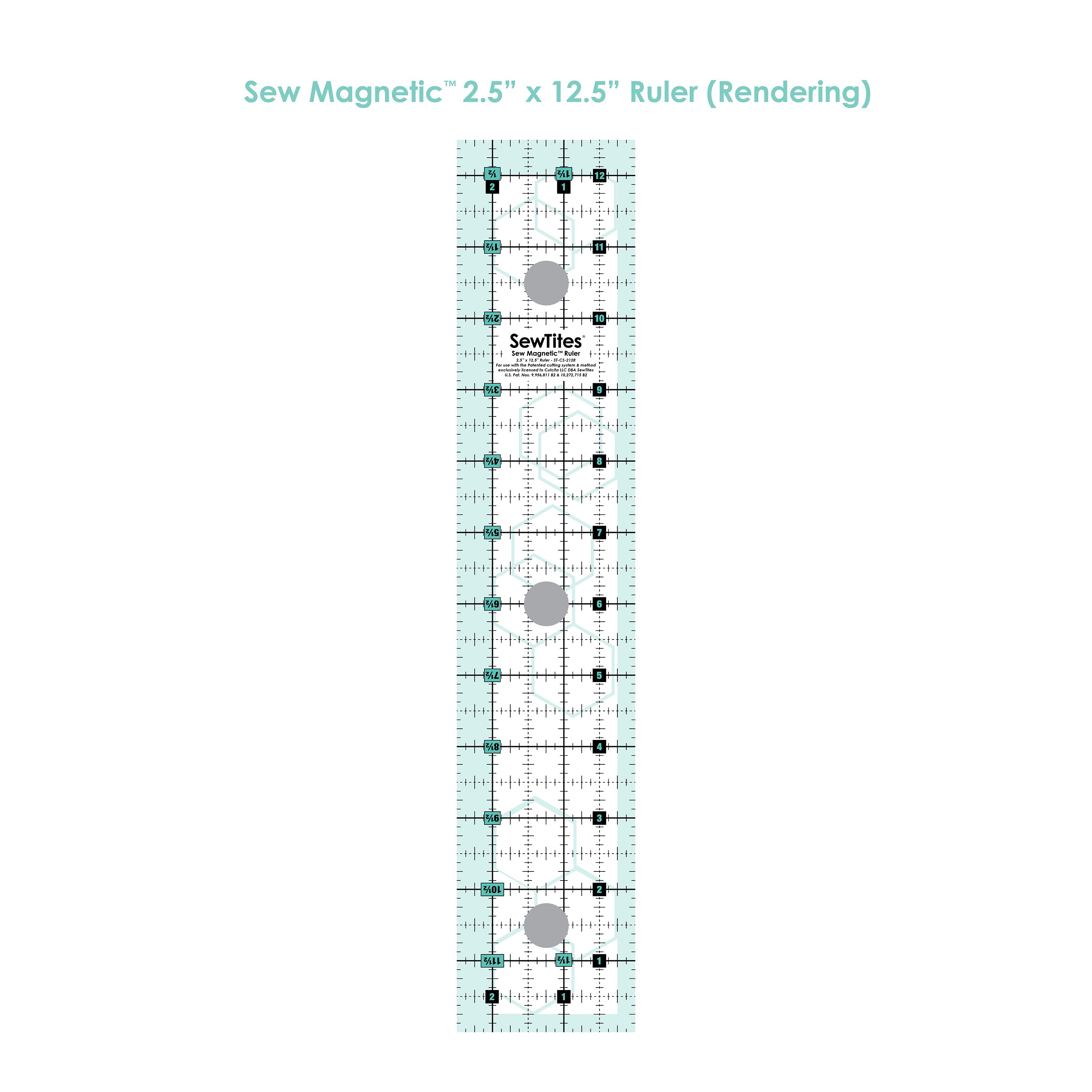 Sew Magnetic 2.5" x 12.5" Ruler