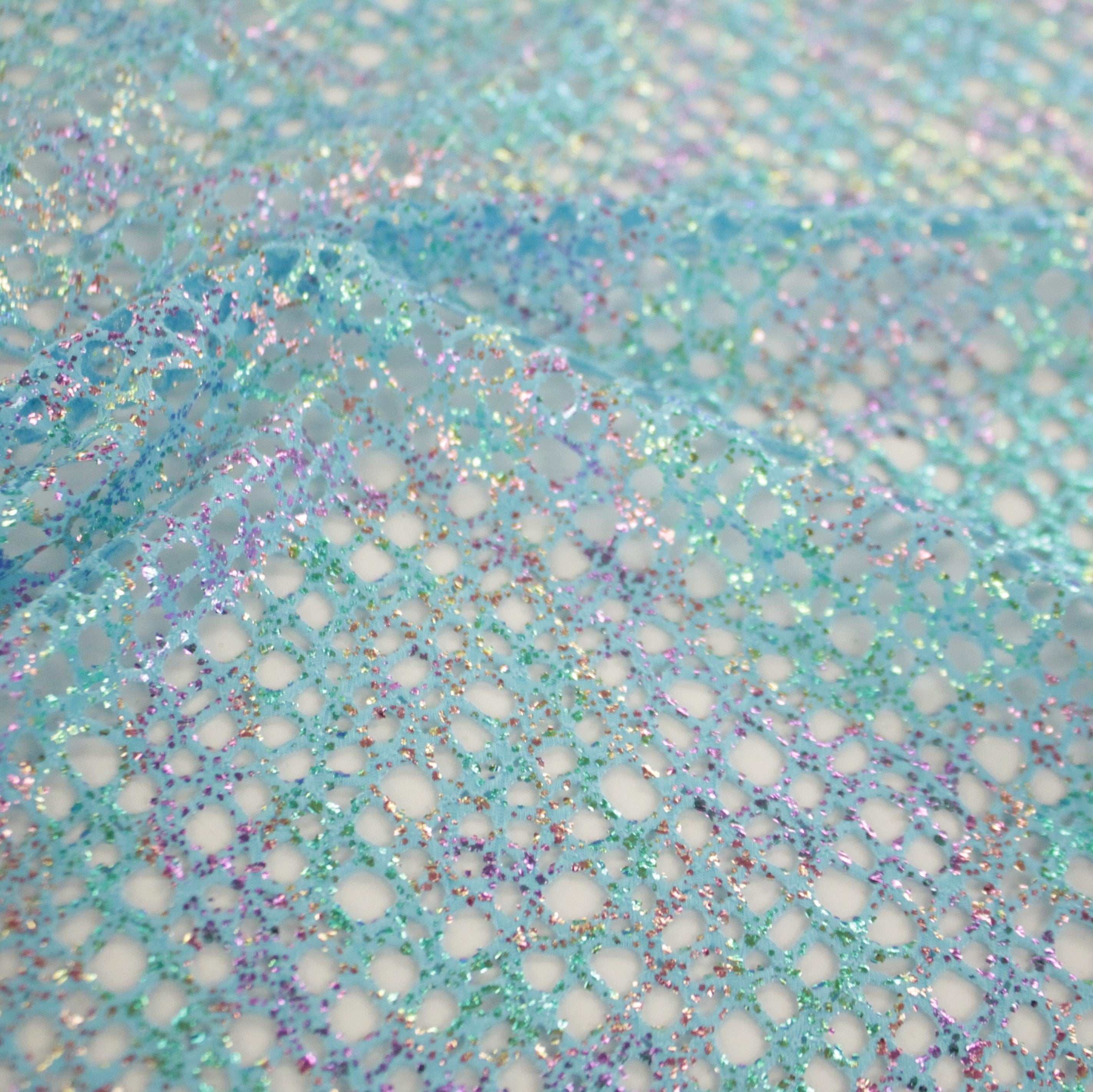 Centerstage Foiled Stretch Netting | Blue Moon Fabrics