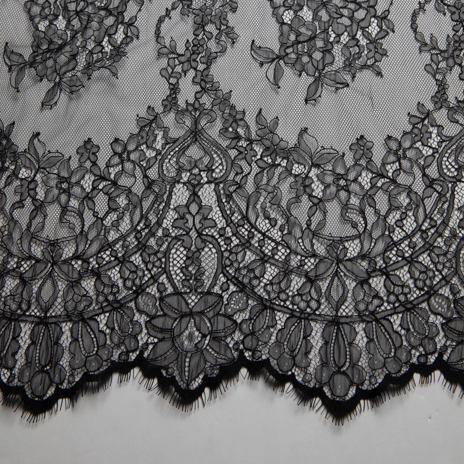 Chantilly Lace Black Fabric - Exquisite Fabrics
