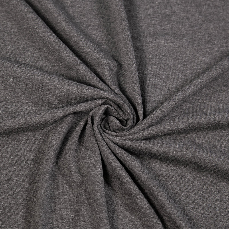 Cotton Spandex Jersey Knit Fabric – 10 oz 4-Way Stretch | Charcoal