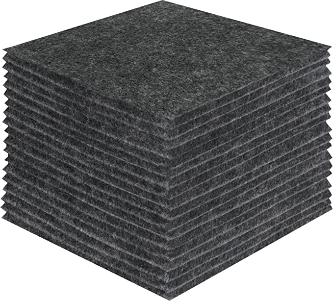 Acrylic Felt Craft Sheet Packs – Charcoal | Soft Felt Sheets for DIY