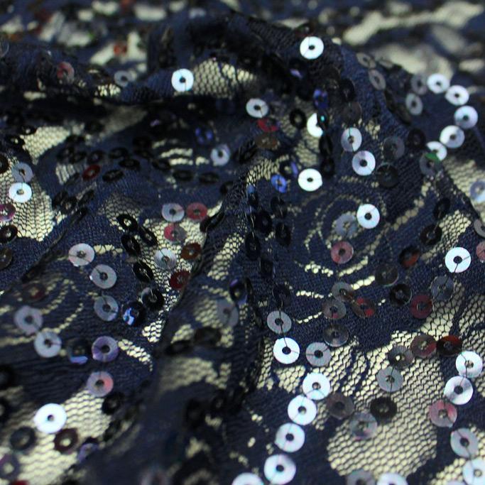 Charlize Stretch Lace Sequin Fabric | Blue Moon Fabrics