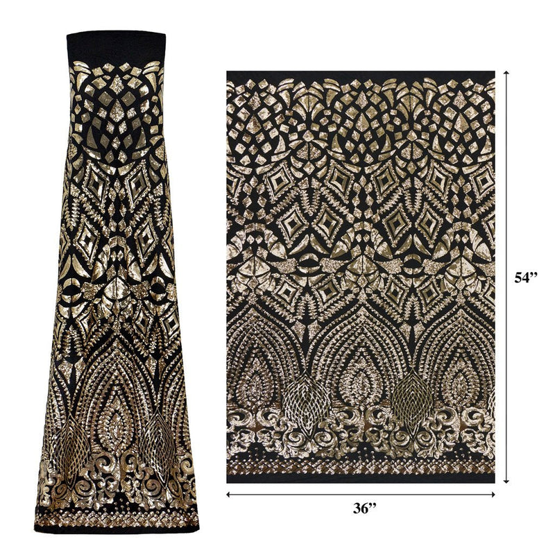 Cleopatra Stretch Mesh Sequin Fabric | Blue Moon Fabrics